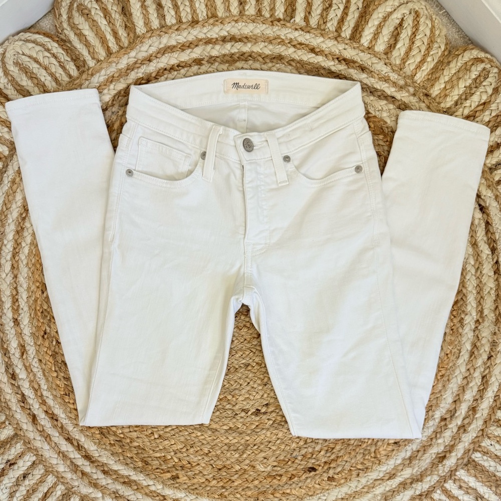 🌾 Madewell Women's Crisp White High Rise Skinny Jeans